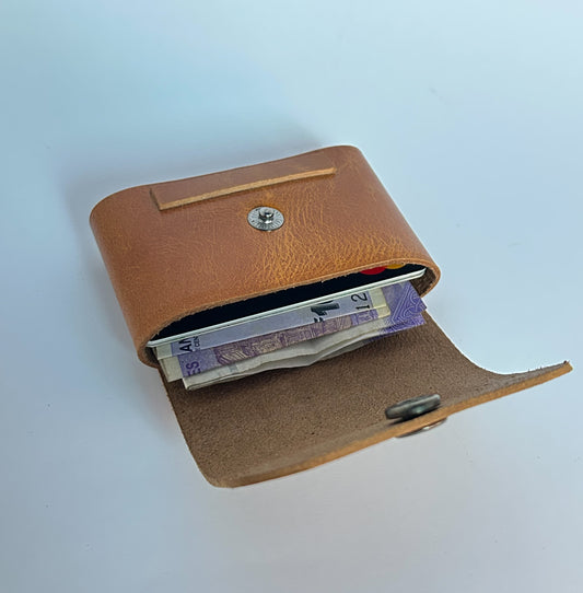 "Anvaya Dual Utility Leather Mini Case – Earphone & Card Holder | Compact Travel Wallet"