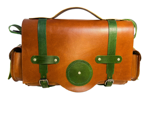 ForestCraft Vintage Leather Duffle Bag – Pure Handmade Leather | 750g | 44cm – Travel & Office Friendly