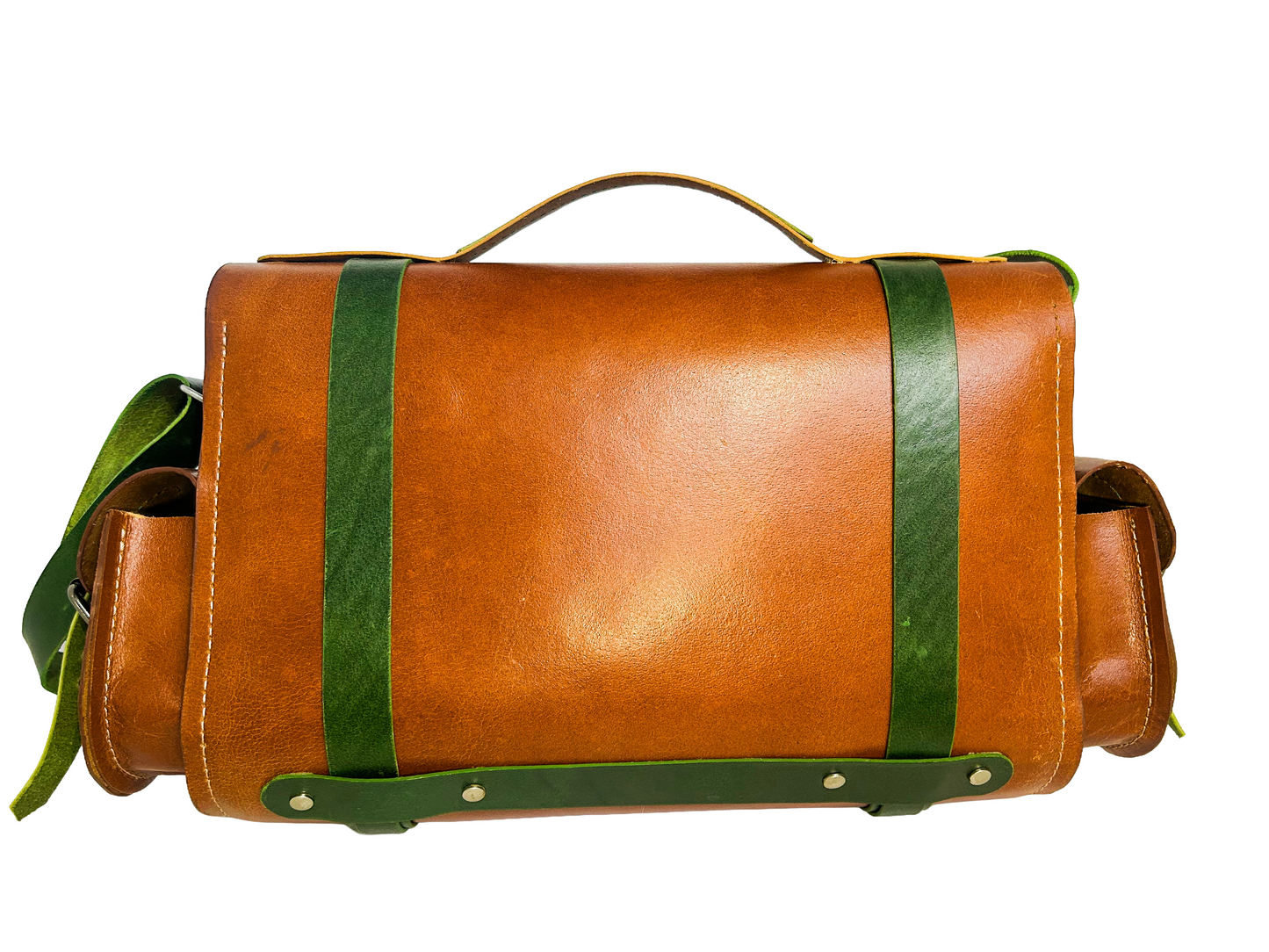ForestCraft Vintage Leather Duffle Bag – Pure Handmade Leather | 750g | 44cm – Travel & Office Friendly