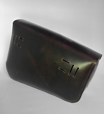 "Rider Bat Leather Saddle Bag – Handcrafted Bike Side Bag for Classic & Cruiser Motorcycles"
