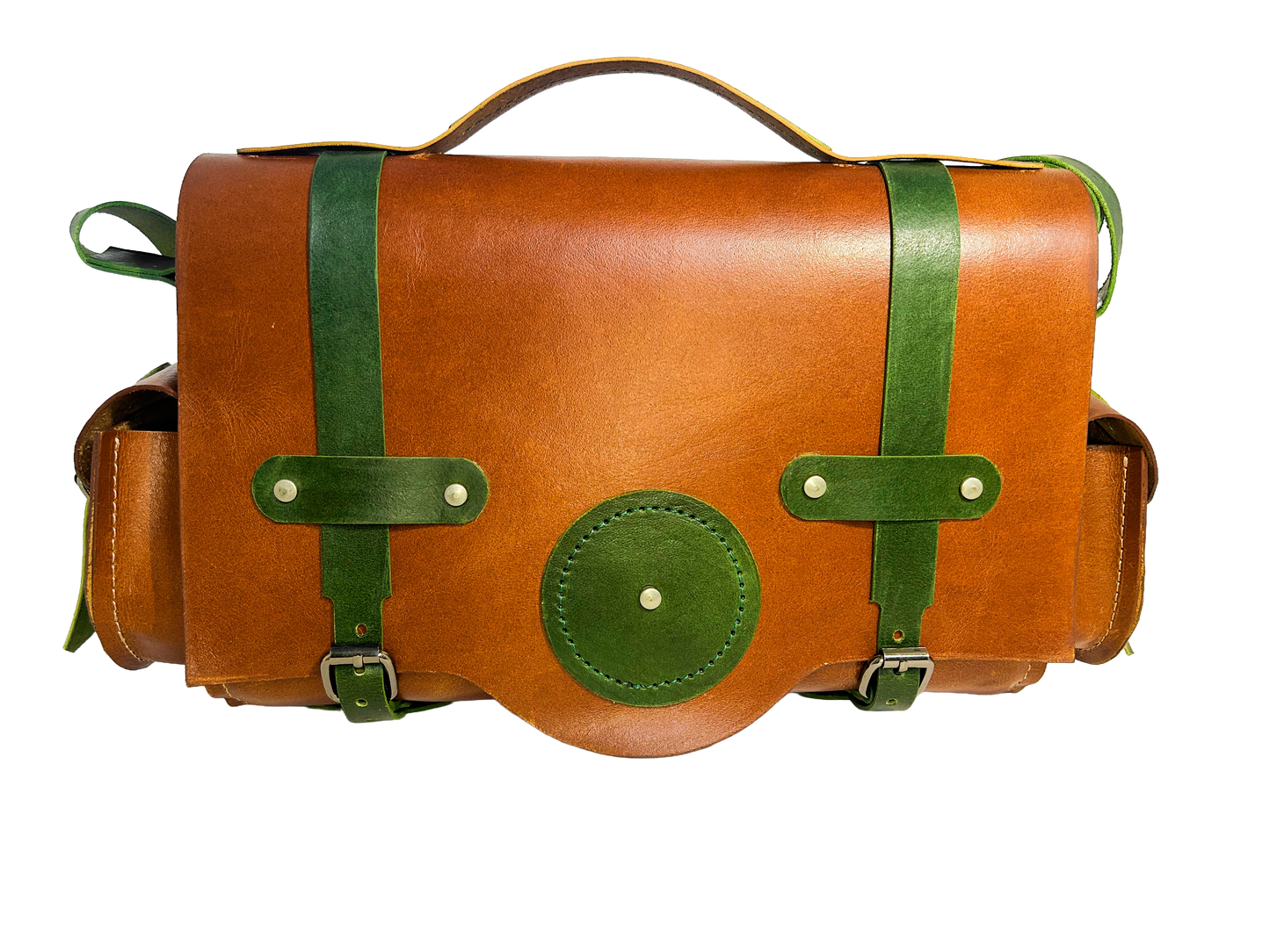 ForestCraft Vintage Leather Duffle Bag – Pure Handmade Leather | 750g | 44cm – Travel & Office Friendly